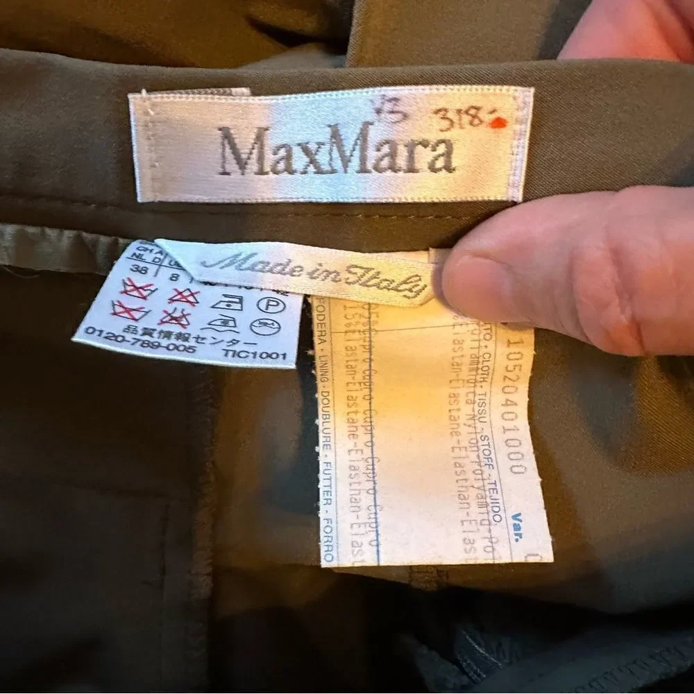 MaxMara olive green pencil skirt - Picture 6 of 8